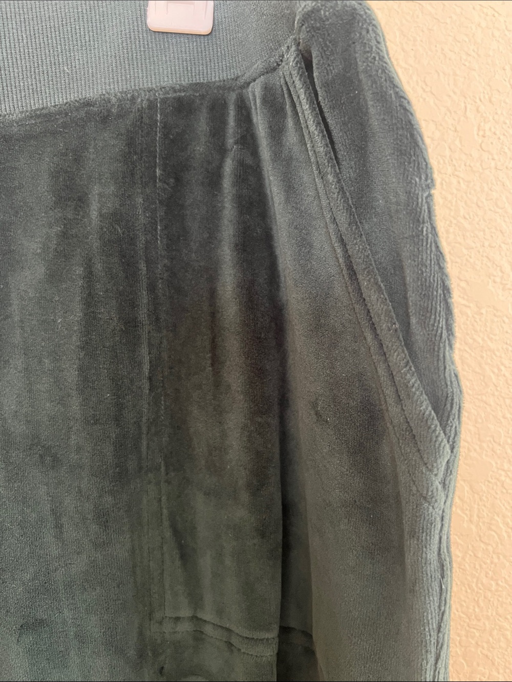 Pact Dark Spruce Velour Wide-Leg Pants - Picture 5 of 6